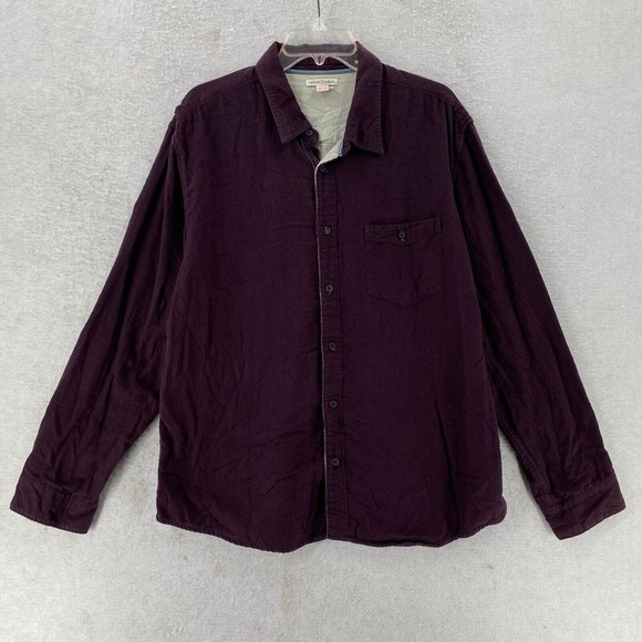Carbon 2 Cobalt Shirt Mens Large Burgundy‎ Long Sleeve Button Up Maroon - Picture 1 of 13